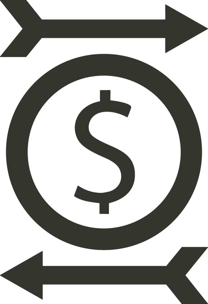 Money exchange payment icon symbol vector image. Illustration of the dollar currency coin graphic design image