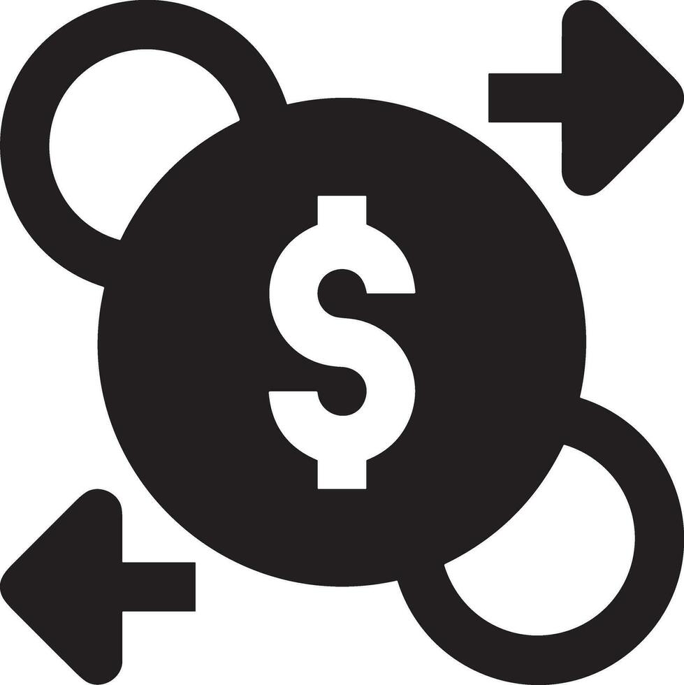 Money exchange payment icon symbol vector image. Illustration of the dollar currency coin graphic design image
