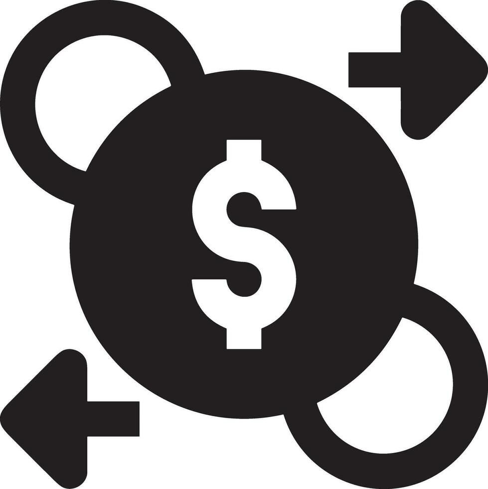 Money exchange payment icon symbol vector image. Illustration of the dollar currency coin graphic design image