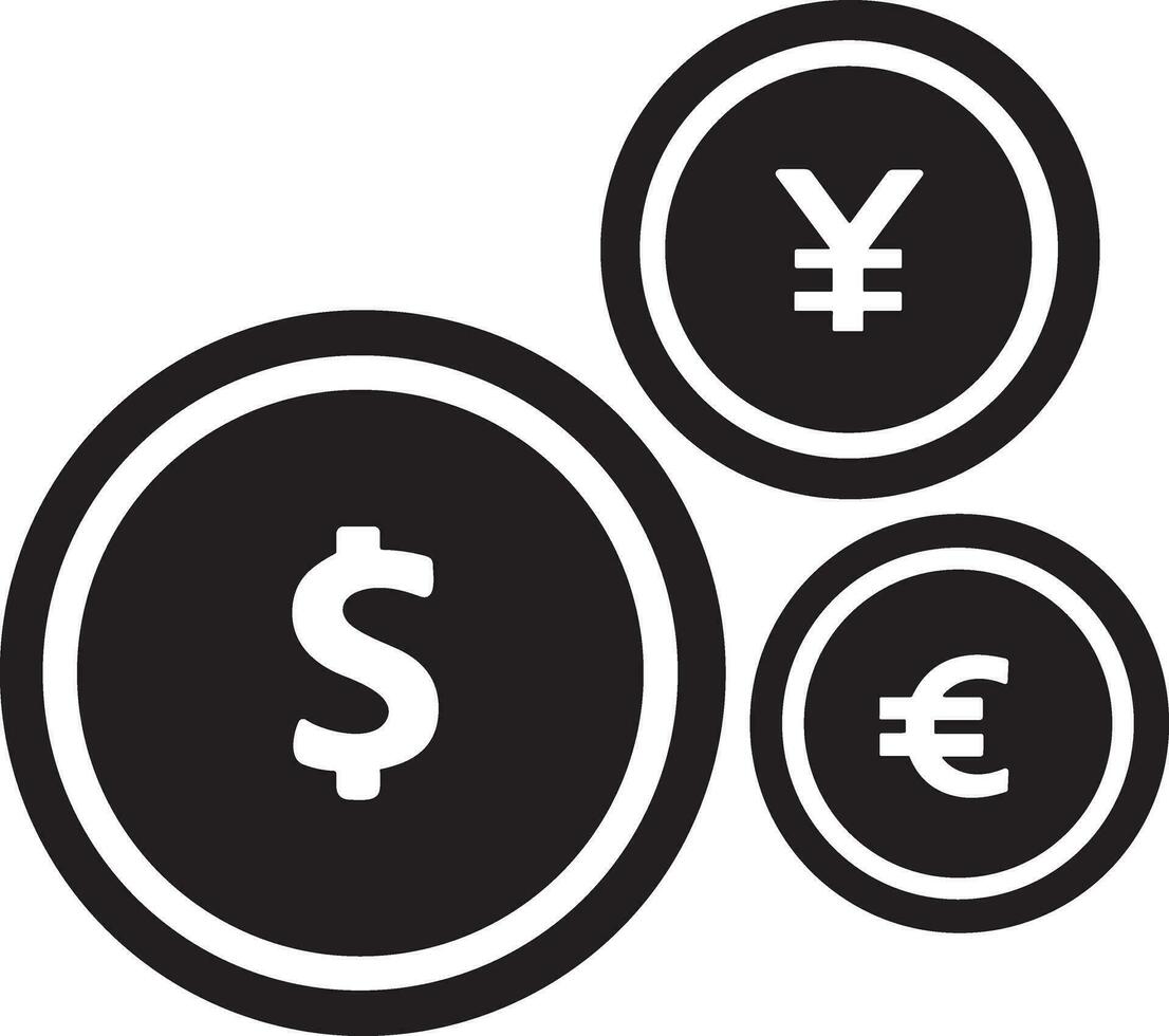 Money exchange payment icon symbol vector image. Illustration of the dollar currency coin graphic design image