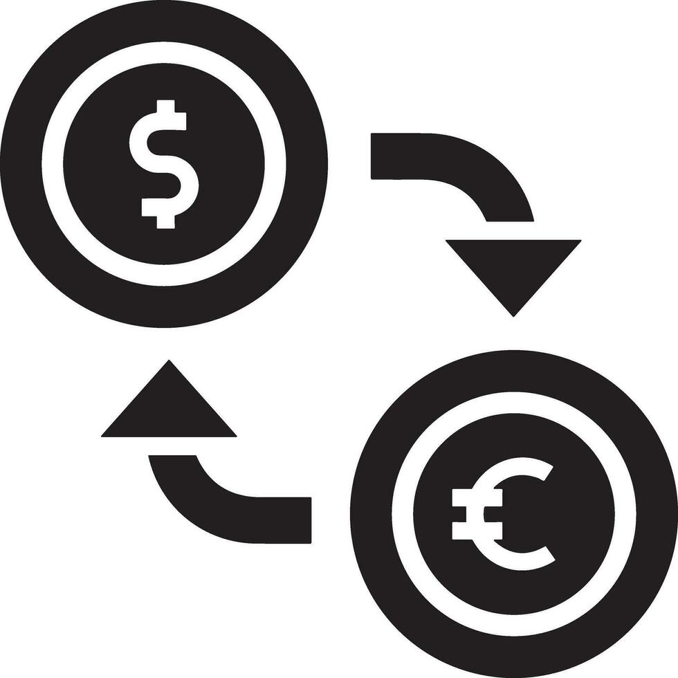 Money exchange payment icon symbol vector image. Illustration of the dollar currency coin graphic design image