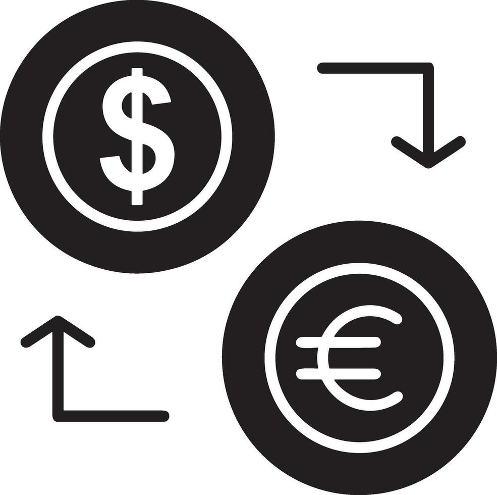 dinero intercambiar pago icono símbolo vector imagen. ilustración de el dólar moneda moneda gráfico diseño imagen