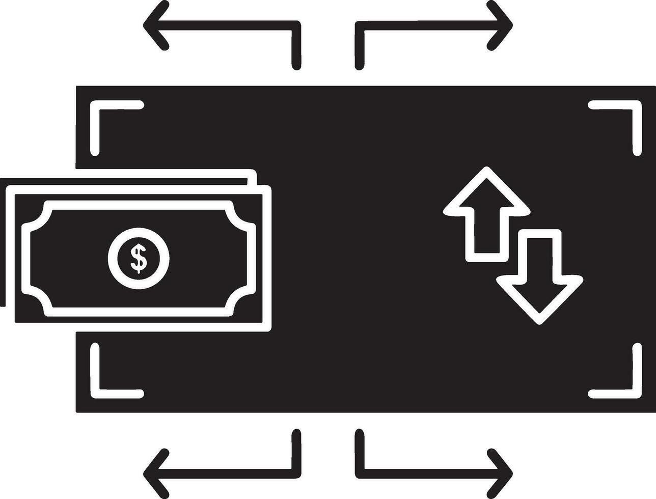 Money exchange payment icon symbol vector image. Illustration of the dollar currency coin graphic design image