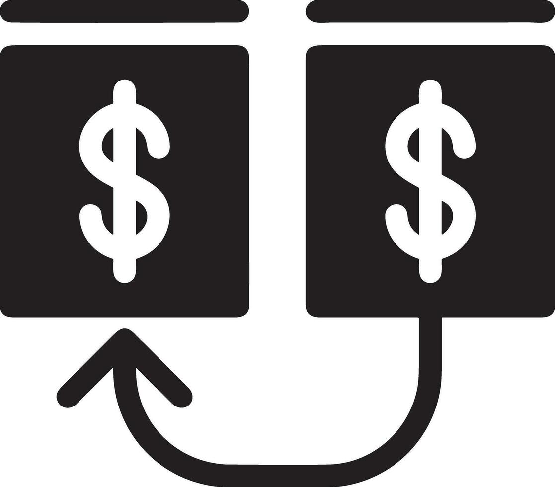 Money exchange payment icon symbol vector image. Illustration of the dollar currency coin graphic design image