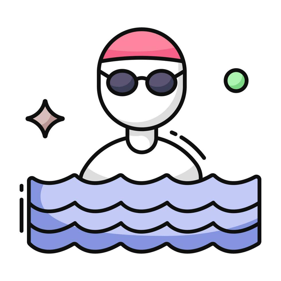 Premium download icon of swimmer vector