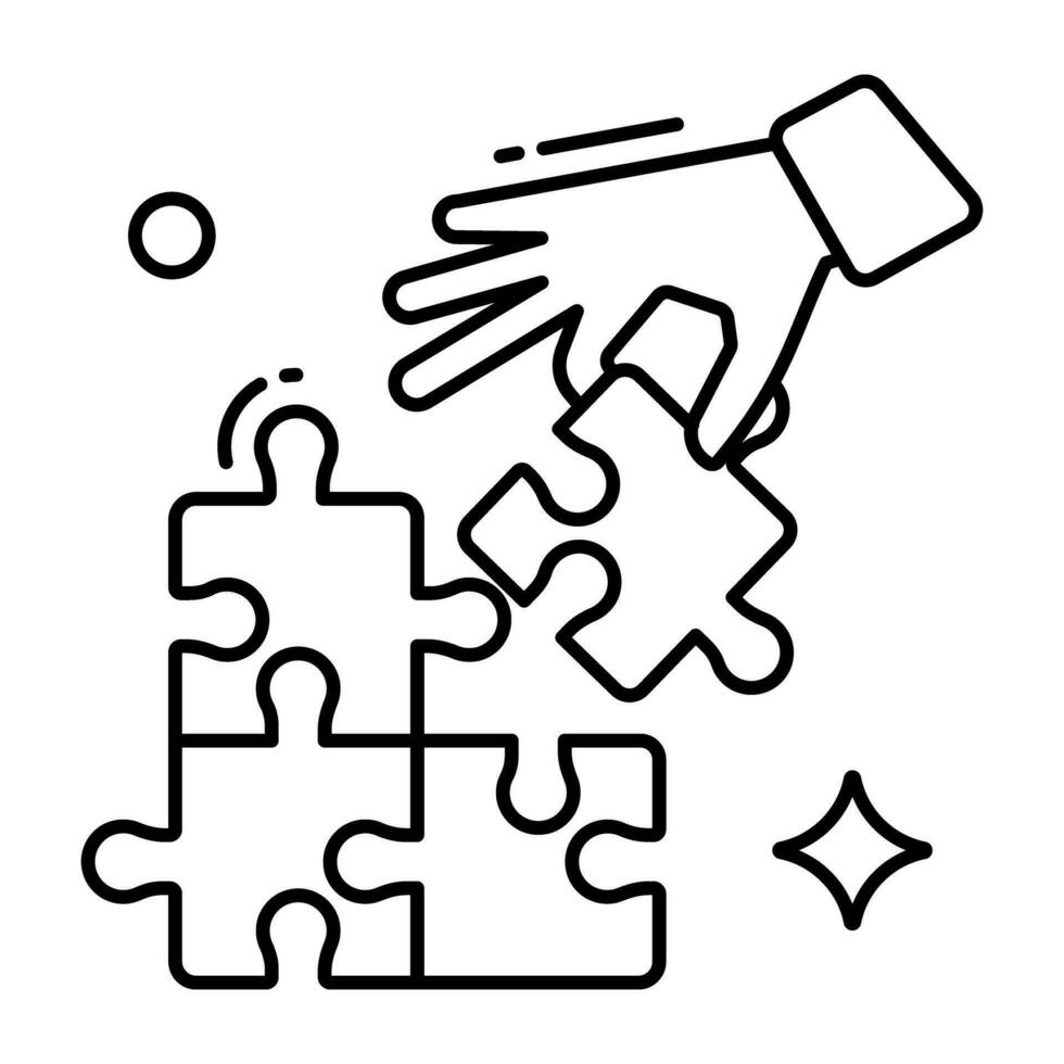 An icon design of problem solving vector