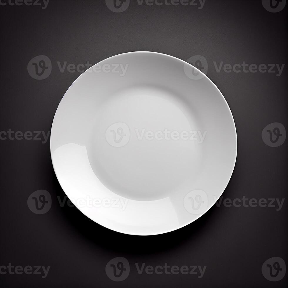 Clean plate, simple food, gourmet meal served generated by AI photo