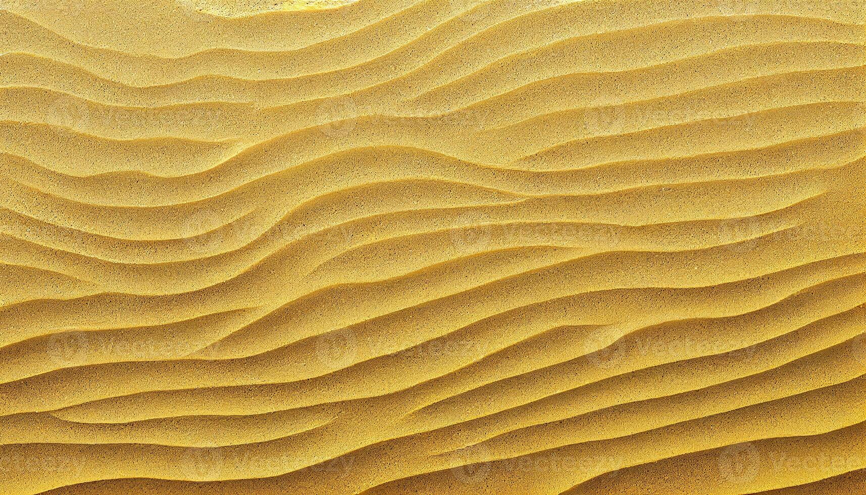 ondulado amarillo arena dunas crear maravilloso patrones generado por ai foto