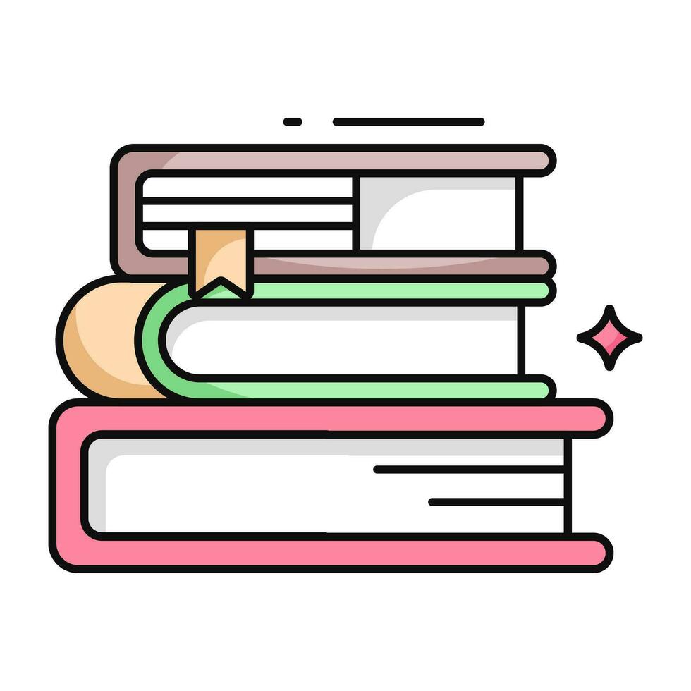 un creativo diseño icono de libros vector