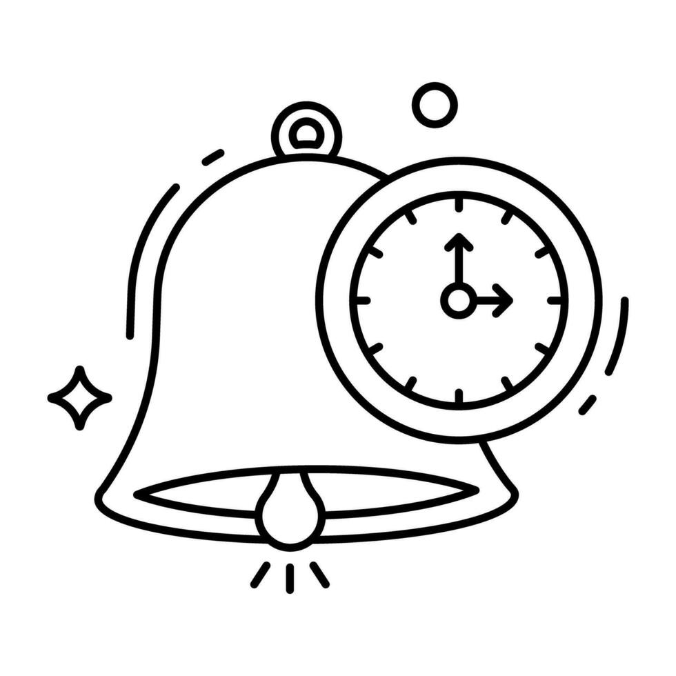 conceptual plano diseño icono de alarma hora vector