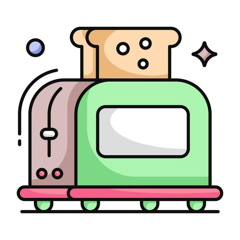 A unique design icon of toaster vector