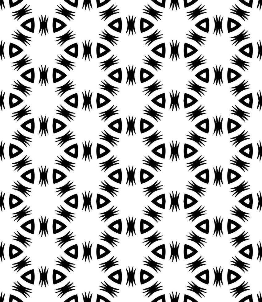 patrón abstracto sin costuras en blanco y negro. fondo y telón de fondo. diseño ornamental en escala de grises. vector