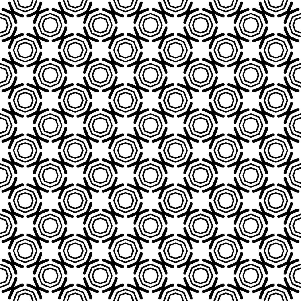 patrón abstracto sin costuras en blanco y negro. fondo y telón de fondo. diseño ornamental en escala de grises. vector