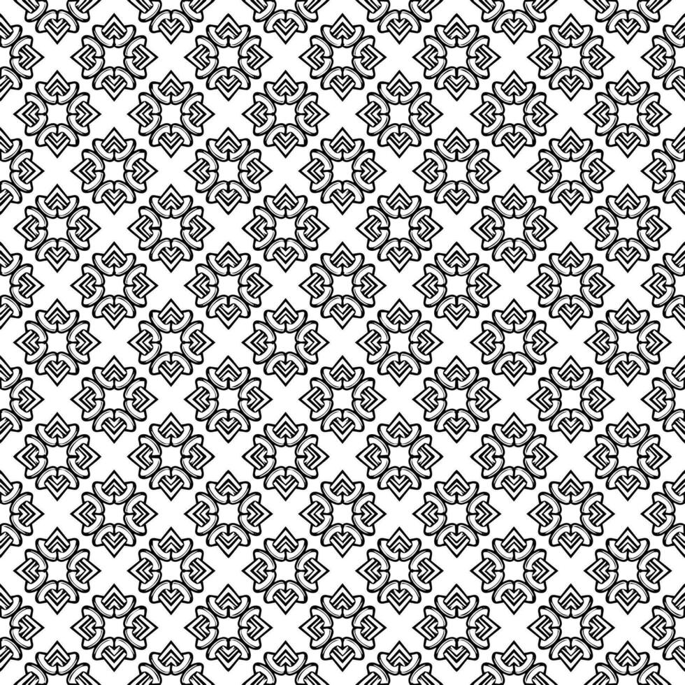 patrón abstracto sin costuras en blanco y negro. fondo y telón de fondo. diseño ornamental en escala de grises. vector