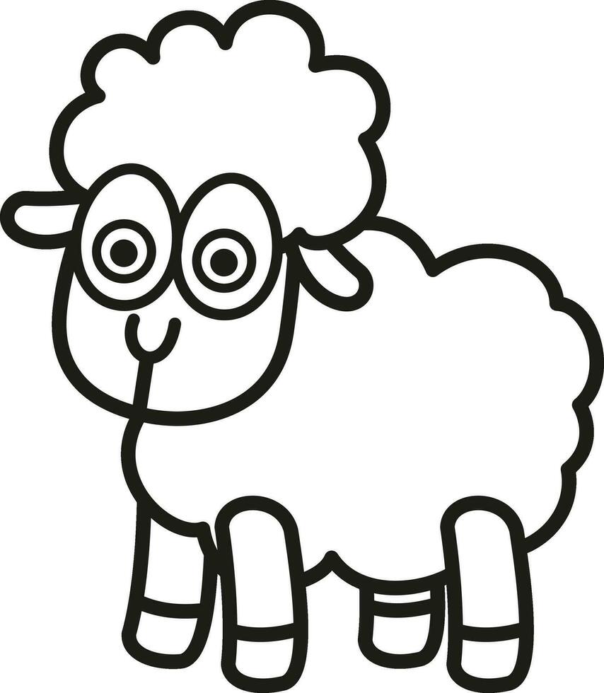 illustration black and white sheep vector