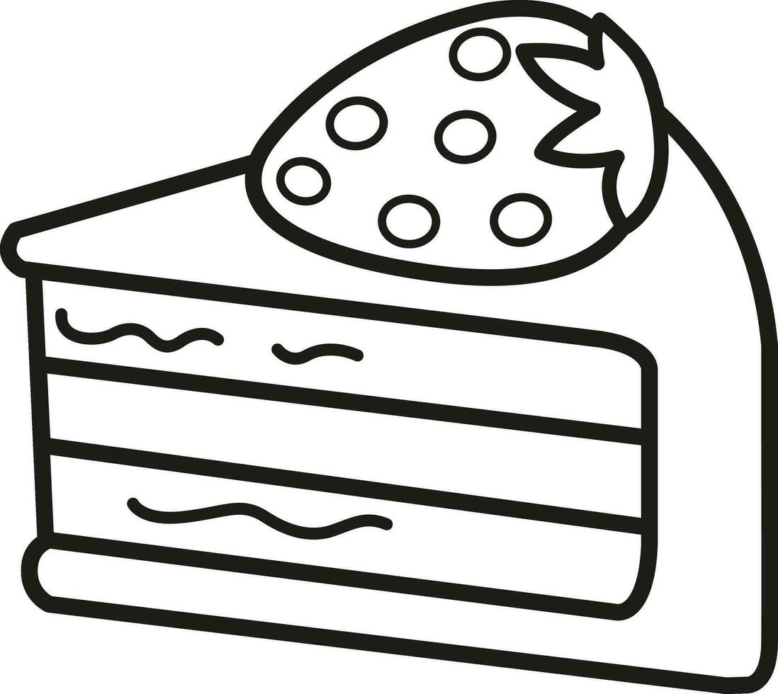 Illustration black and white cake vector