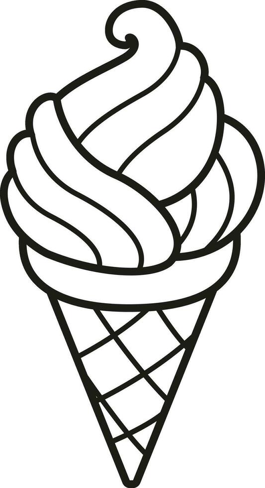 Illustration black and white ice cream 33319468 Vector Art at Vecteezy