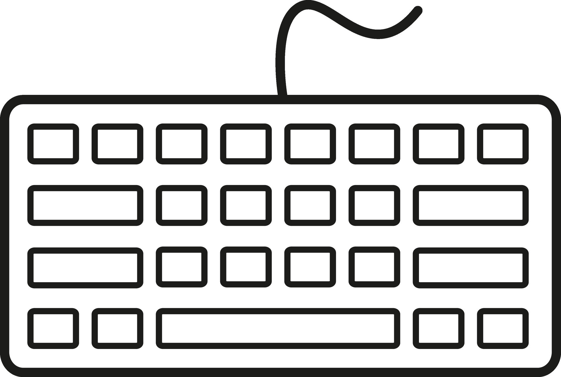 Illustration black and white keyboard 33319473 Vector Art at Vecteezy