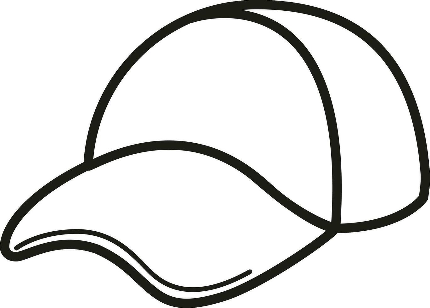 Illustration black and white cap vector