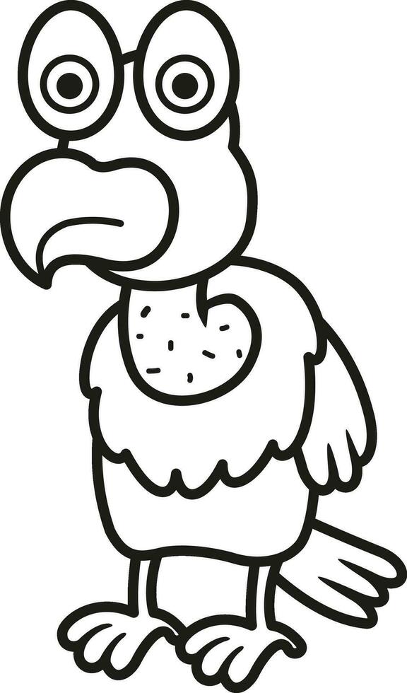 illustration black and white vulture vector