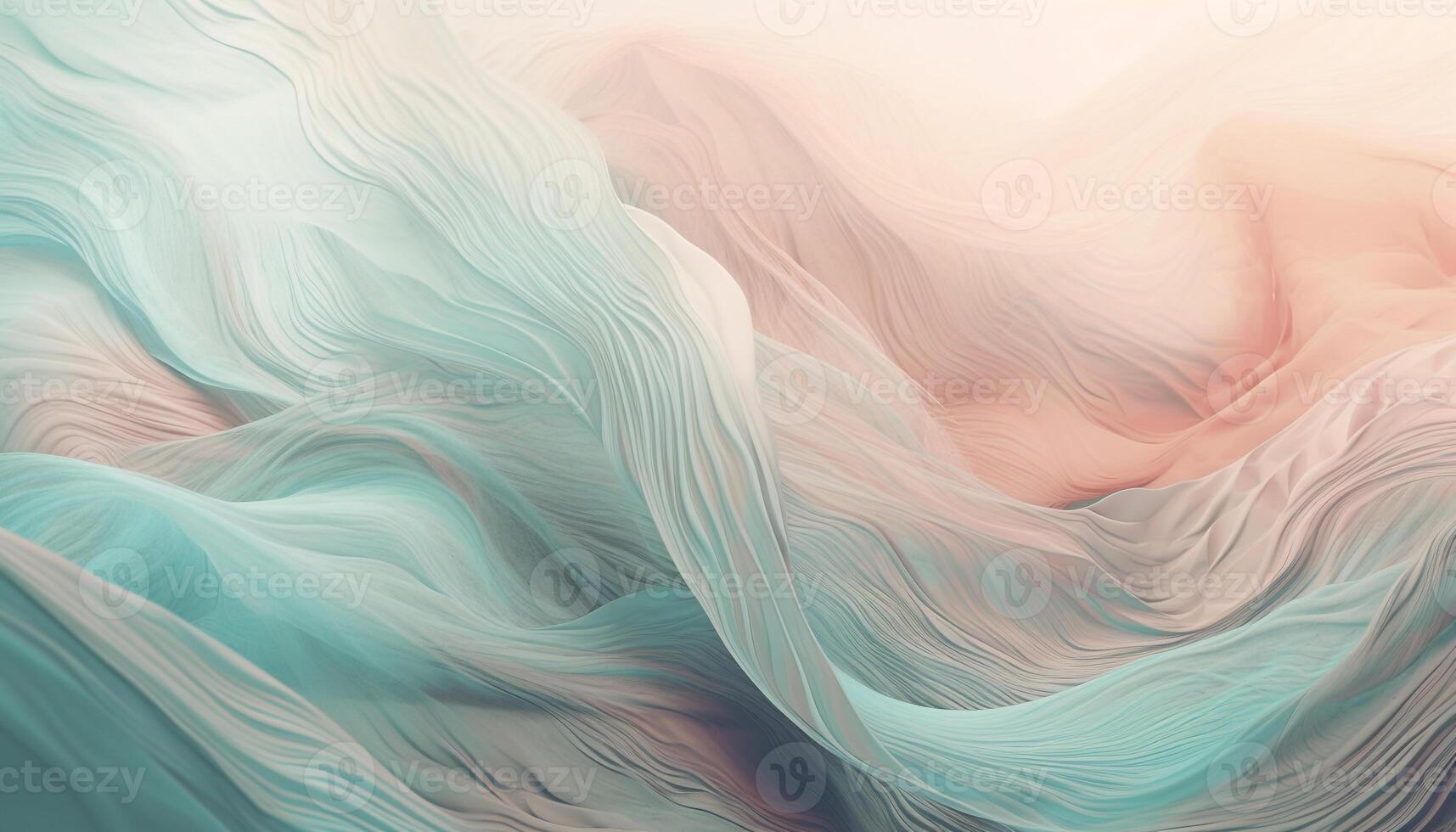 Vibrant summer fashion in a modern, abstract wave pattern backdrop generated by AI photo