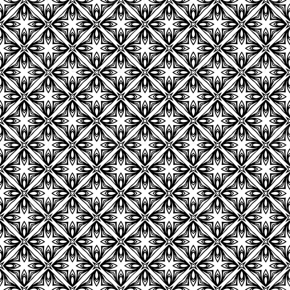 Black seamless abstract pattern. Overlay for background and backdrop. Ornamental design. PNG graphic illustration with transparent background.