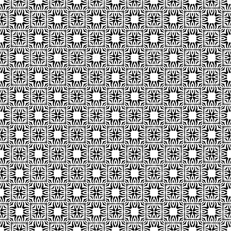 Black seamless abstract pattern. Overlay for background and backdrop. Ornamental design. PNG graphic illustration with transparent background.