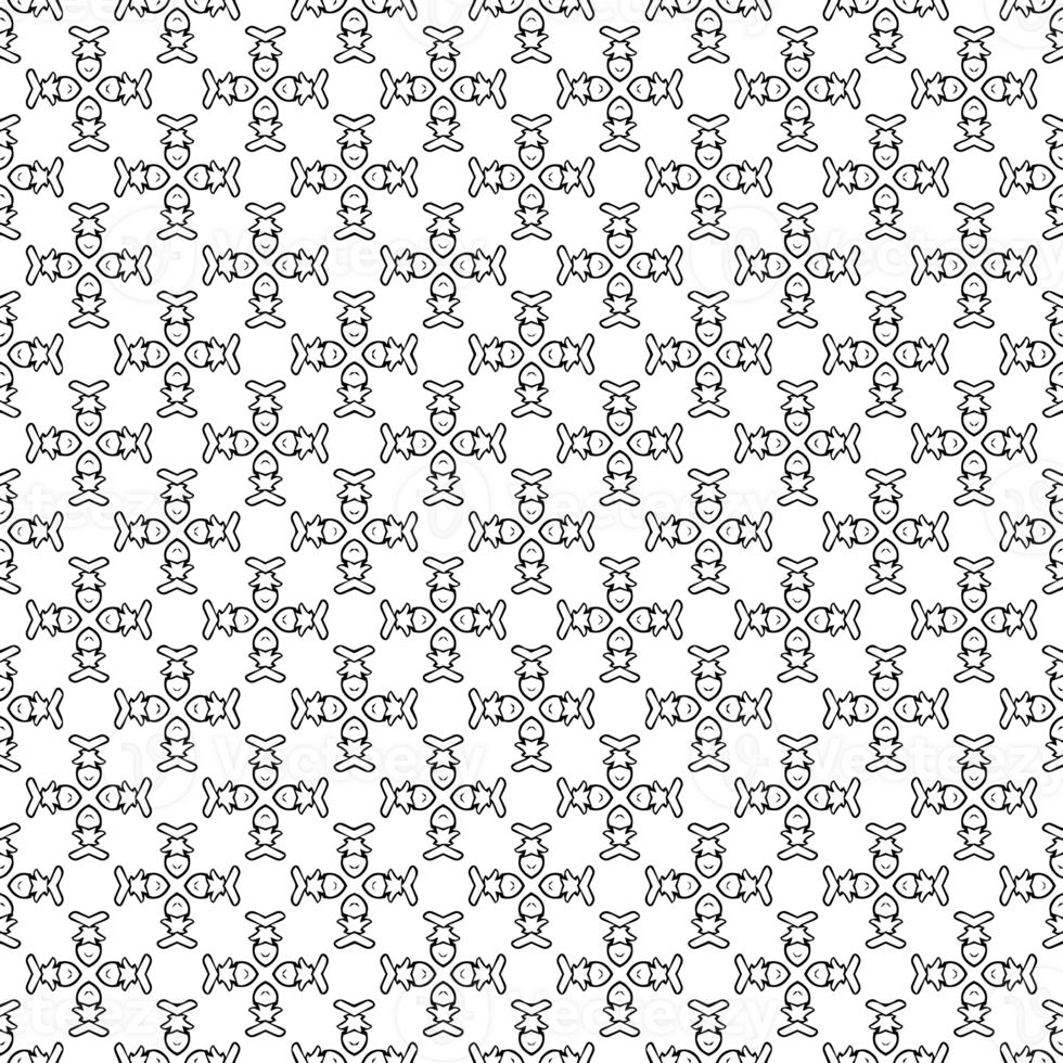 Black seamless abstract pattern. Overlay for background and backdrop. Ornamental design. PNG graphic illustration with transparent background.