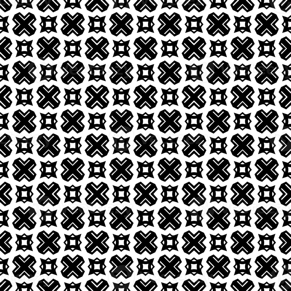 Black seamless abstract pattern. Overlay for background and backdrop. Ornamental design. PNG graphic illustration with transparent background.