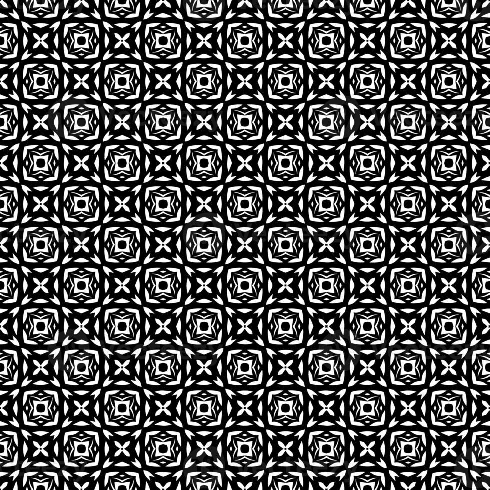 Black seamless abstract pattern. Overlay for background and backdrop. Ornamental design. PNG graphic illustration with transparent background.