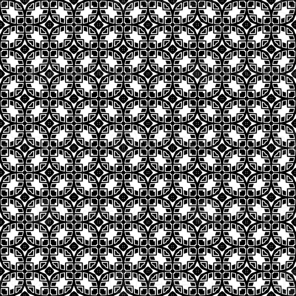 Black seamless abstract pattern. Overlay for background and backdrop. Ornamental design. PNG graphic illustration with transparent background.