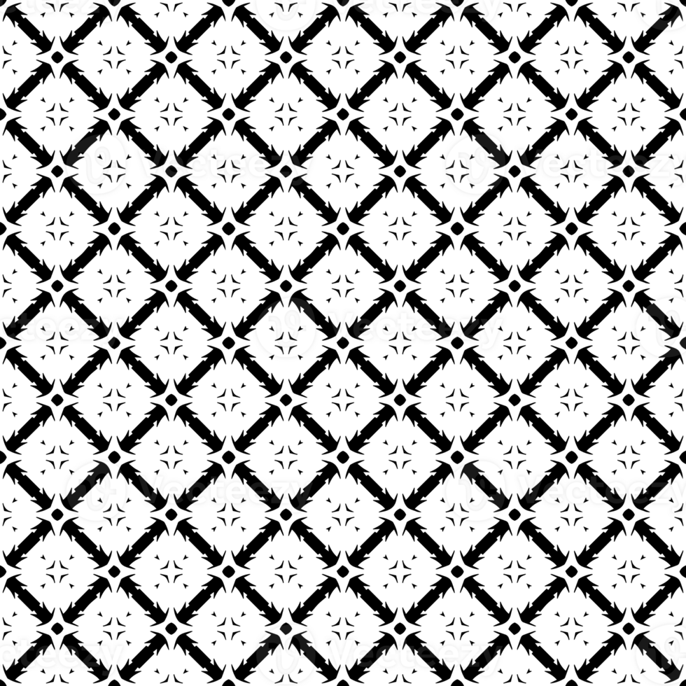 Black seamless abstract pattern. Overlay for background and backdrop. Ornamental design. PNG graphic illustration with transparent background.