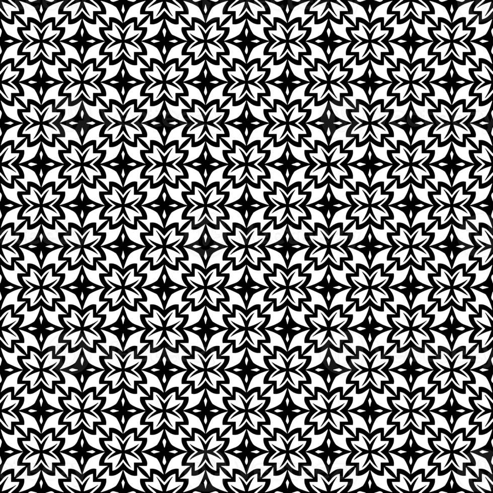 Black seamless abstract pattern. Overlay for background and backdrop. Ornamental design. PNG graphic illustration with transparent background.