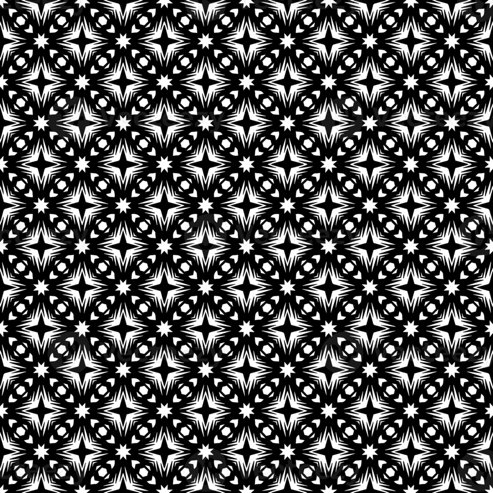 Black seamless abstract pattern. Overlay for background and backdrop. Ornamental design. PNG graphic illustration with transparent background.