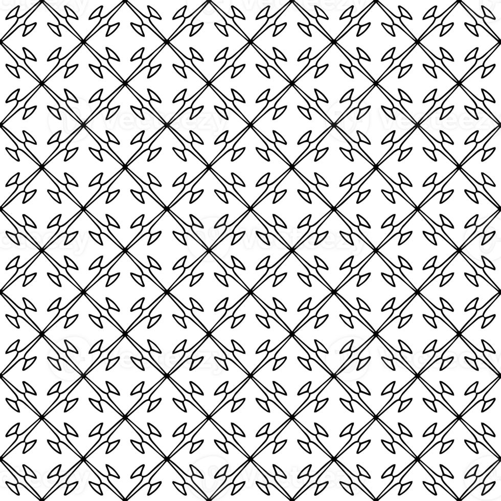 Black seamless abstract pattern. Overlay for background and backdrop. Ornamental design. PNG graphic illustration with transparent background.