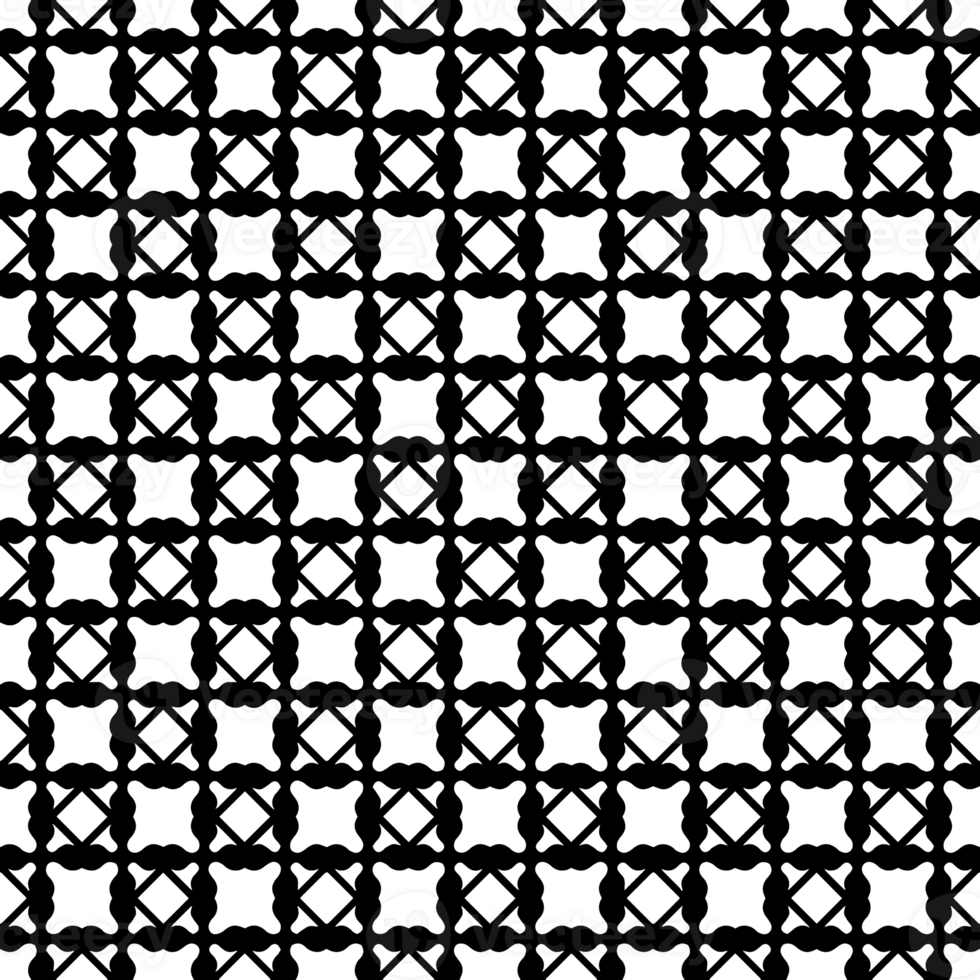 Black seamless abstract pattern. Overlay for background and backdrop. Ornamental design. PNG graphic illustration with transparent background.