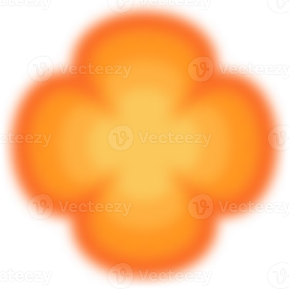 Y2k gradient blurred flower. Abstract shape and retro sticker with aura. Aestethic figure. png