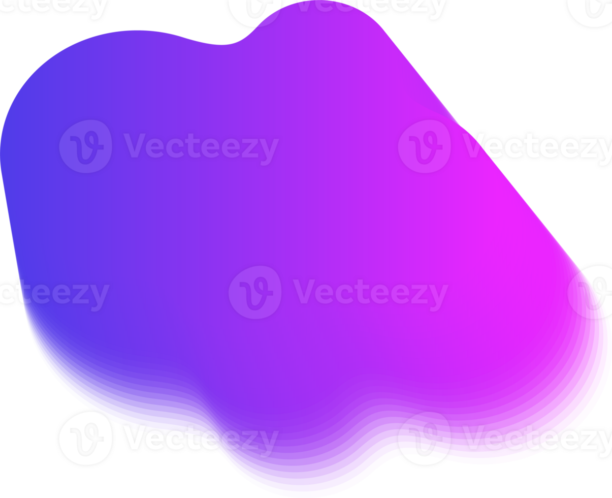 Blurred gradient shape. Abstract fluid neon background. Liquid holographic iridescent blob. Geometric trendy y2k element png