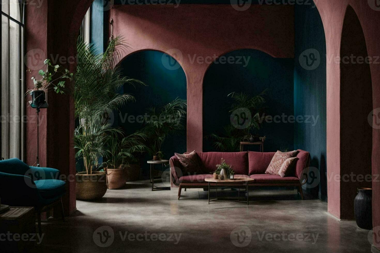 modern creative living room interior design backdrop ideas concept house beautiful background. AI Generative photo