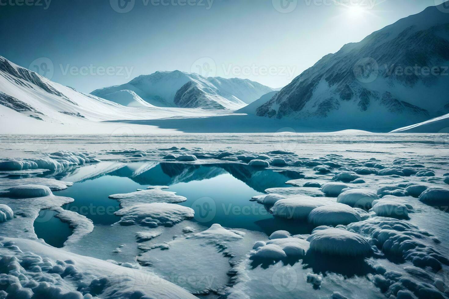 el congelado ver y glacial géiseres en Saturno Luna encelado son extremadamente maravilloso a ver ai generado foto