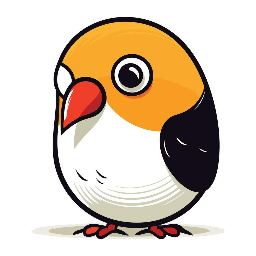 linda dibujos animados pequeño pájaro aislado en blanco antecedentes. vector ilustración.