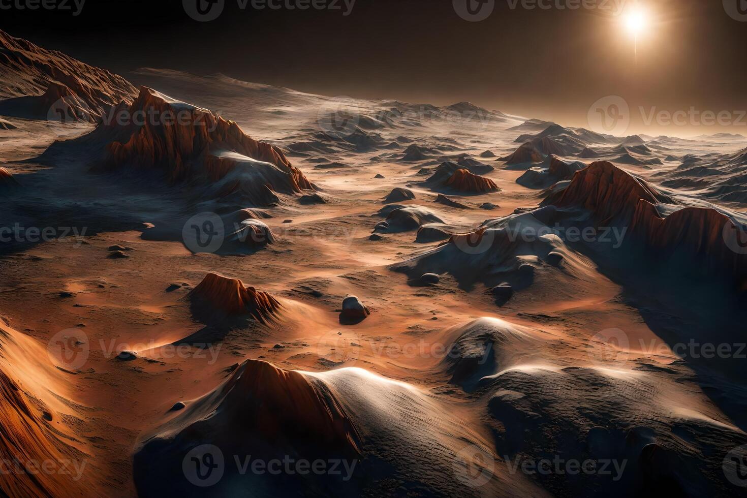 An artist's impression of the surface of mars photo
