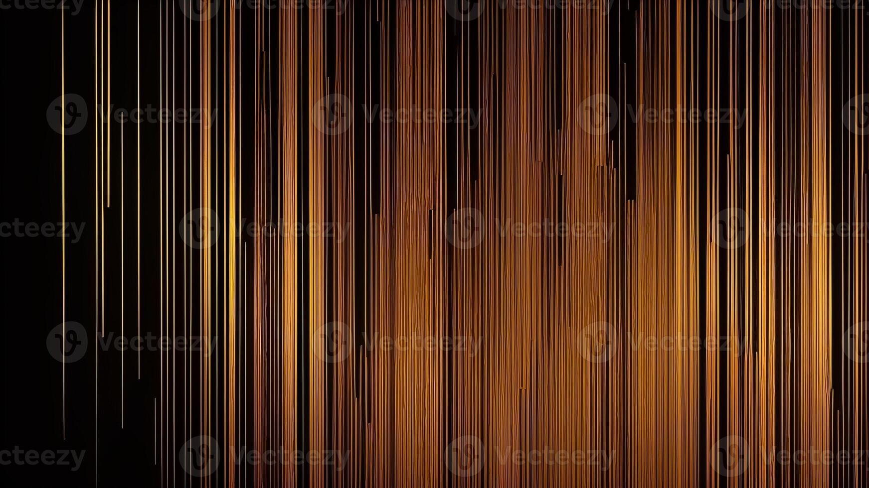 Luxury abstract black metal background with golden light lines. AI Generated photo