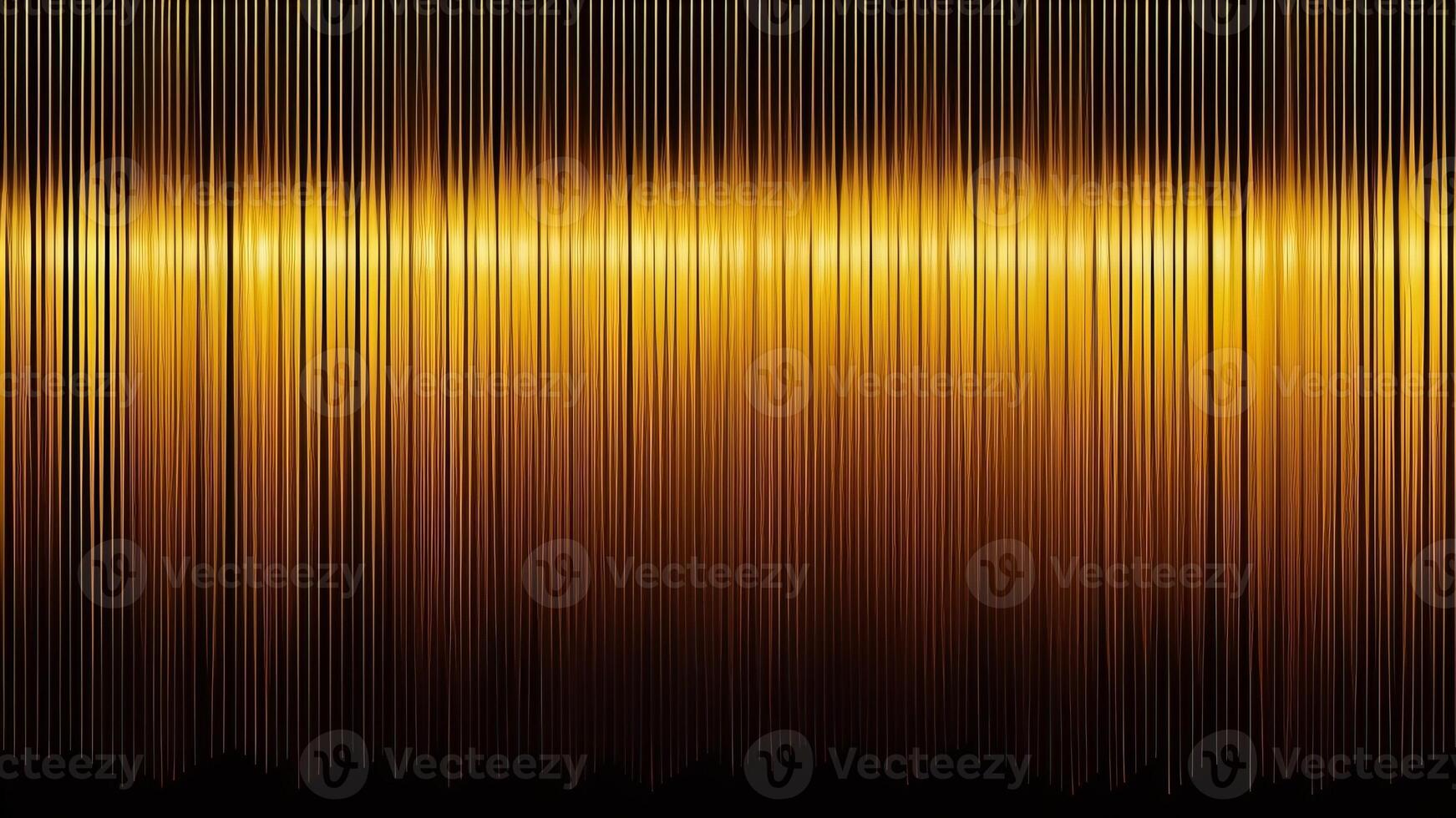 Luxury abstract black metal background with golden light lines. photo
