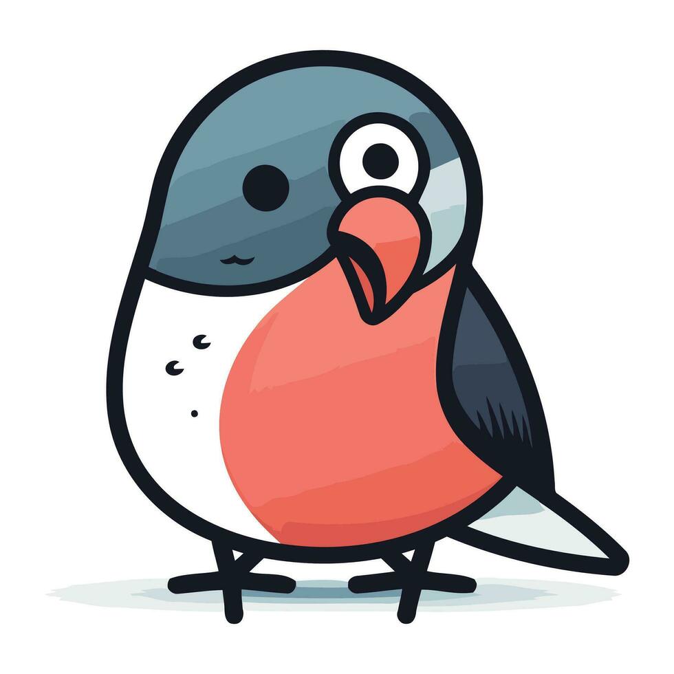 Penguin vector illustration. Cute cartoon penguin character.