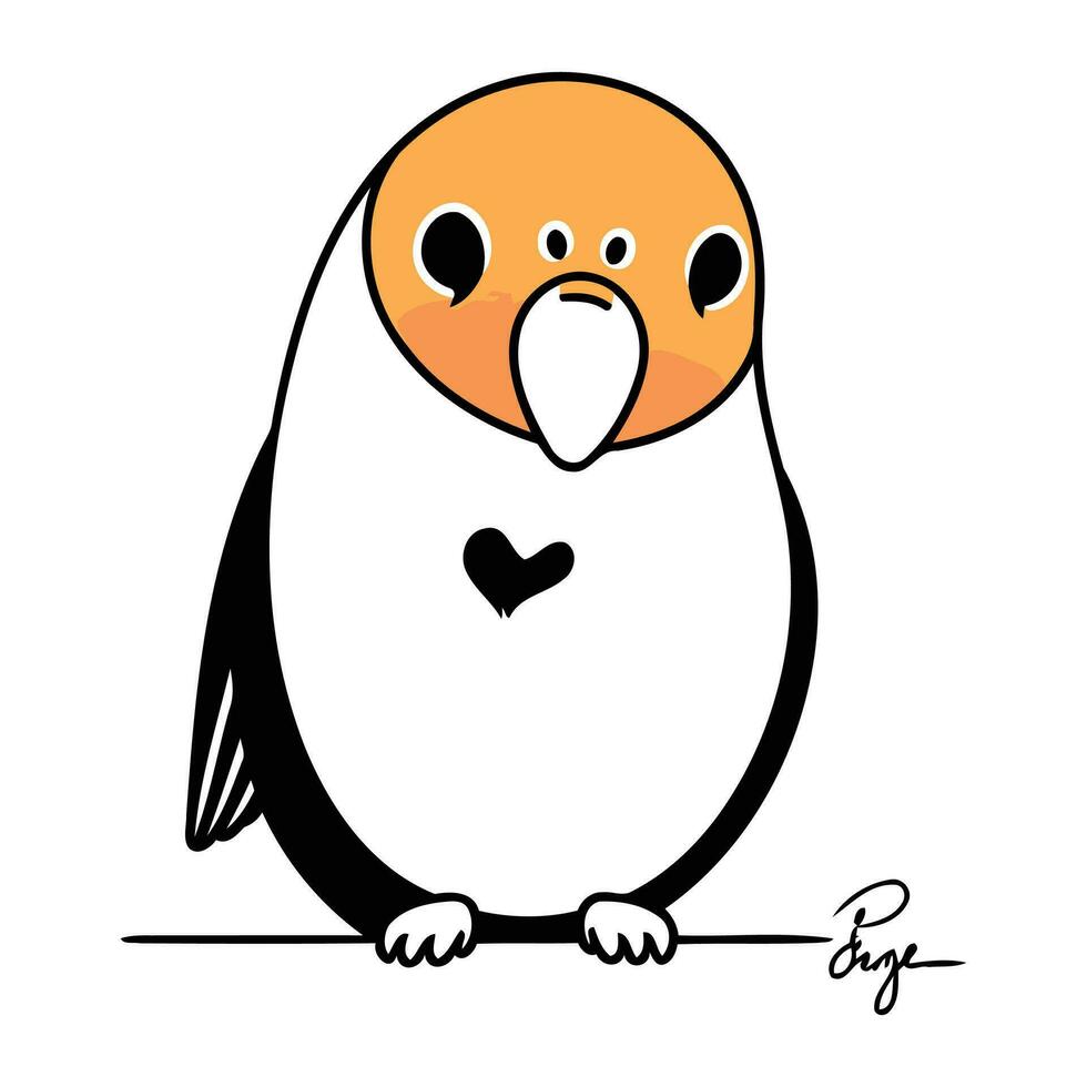 pingüino. vector ilustración. linda dibujos animados pingüino.