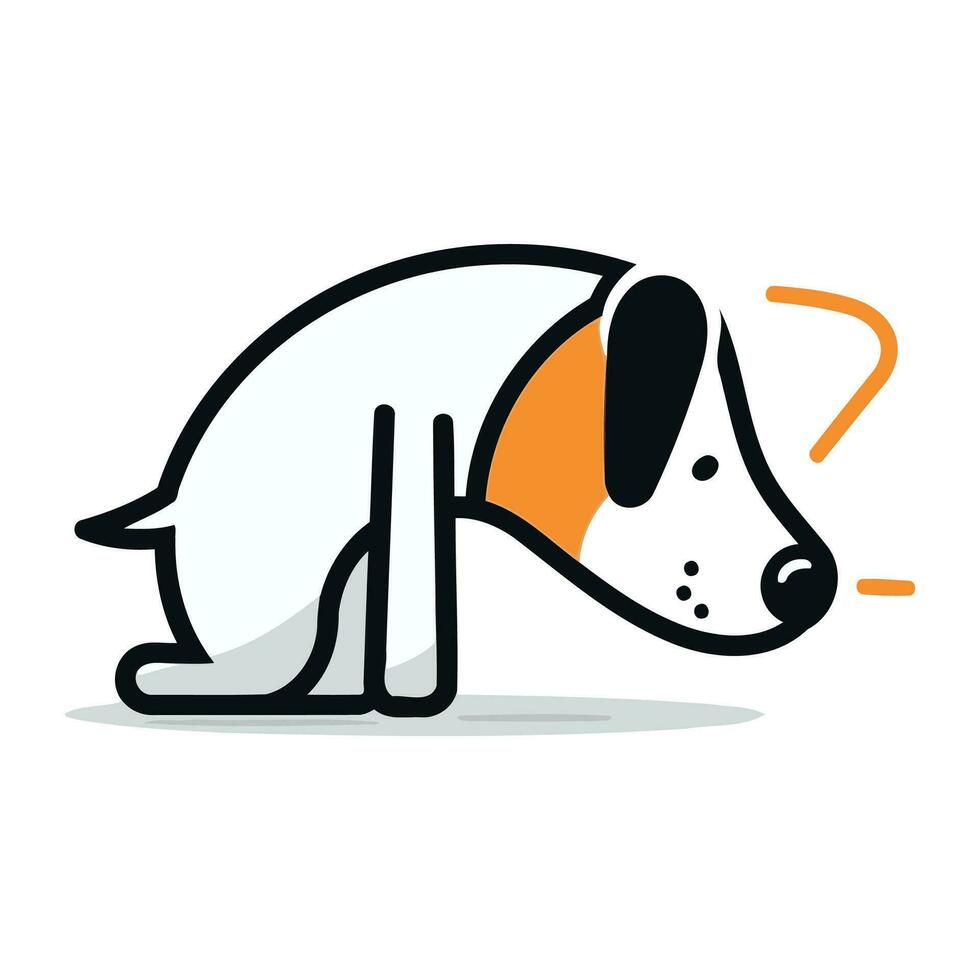 Cartoon dog vector illustration. Cute doodle pet.