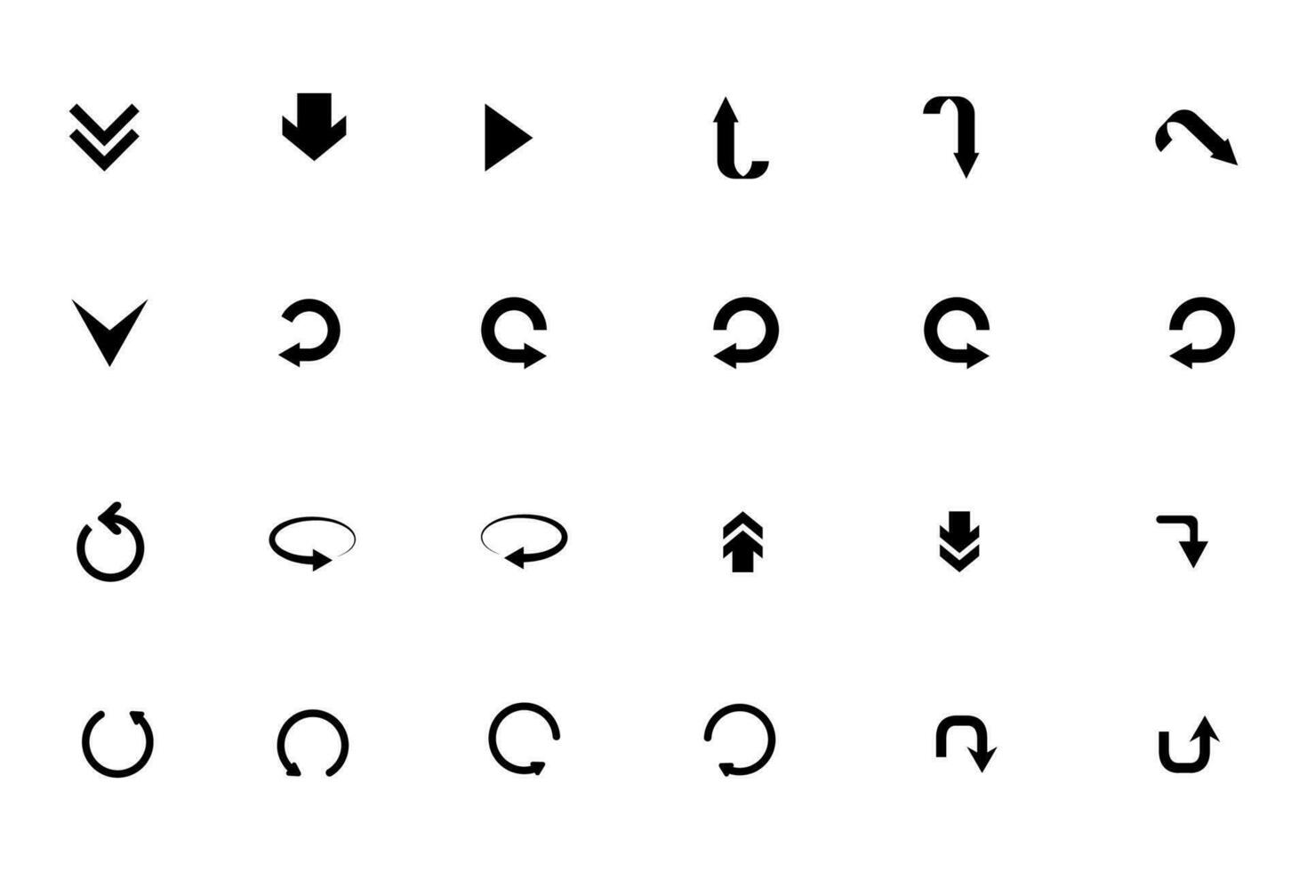Circle arrow icon vector collection. arrow icon set