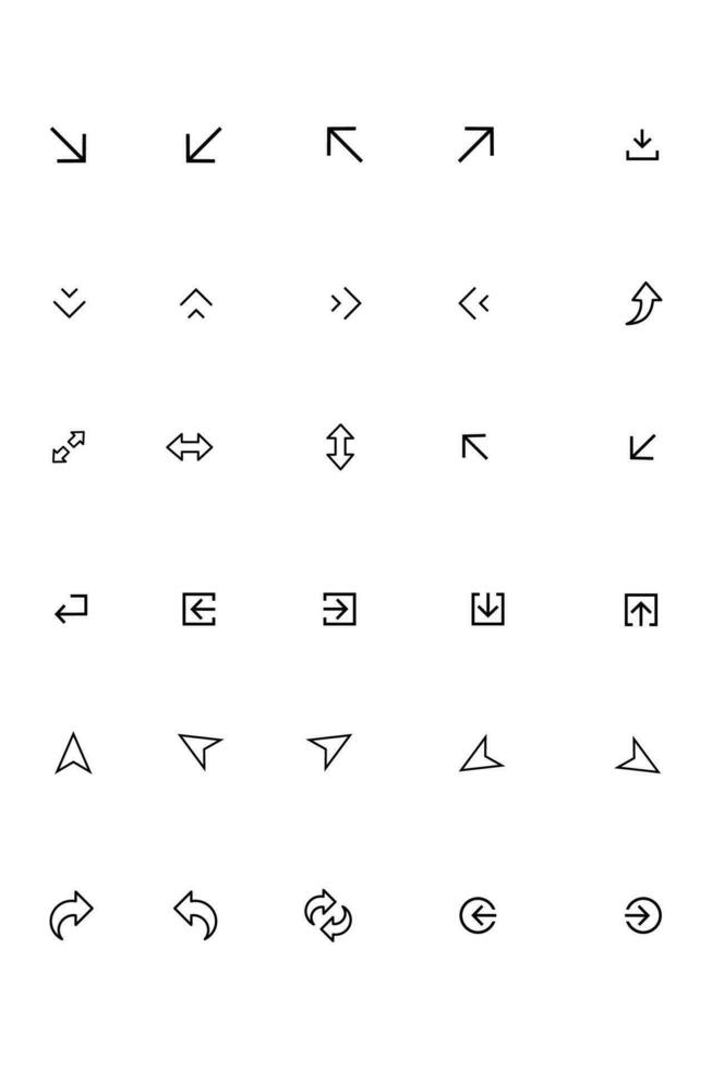 Arrow icon set. Icon vector collection. Black icon arrow