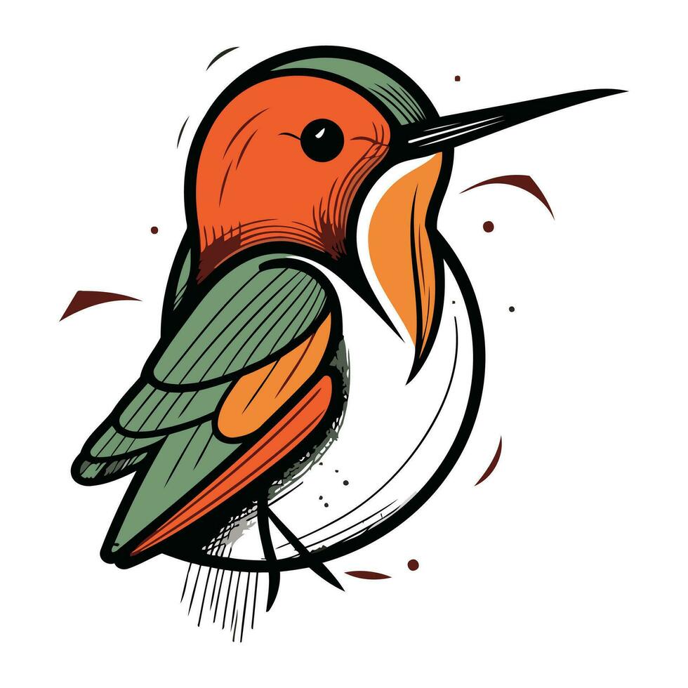 mano dibujado vector ilustración de un rojo garganta pájaro carpintero.